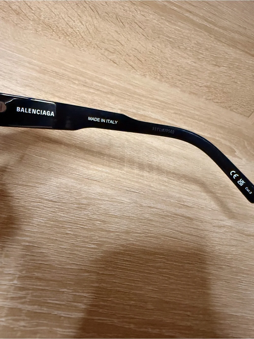Balenciaga Black Oversized Cat-Eye Sunglasses